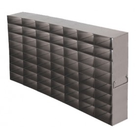 Argos Technologies Upright Freezer Rack for 25 Place Slide Boxes, Holds 56 Boxes, Stainless Steel (1 Rack)