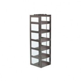 Argos Technologies Mini Vertical Rack for 3" Cryoboxes, Holds 6 Boxes, Stainless Steel (1 Rack)