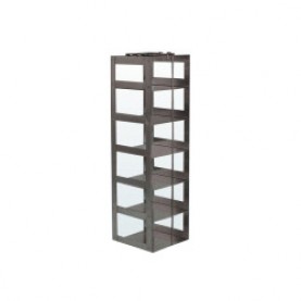 Argos Technologies Mini Vertical Rack for 3" Cryoboxes, Holds 4 Boxes, Stainless Steel (1 Rack)