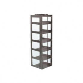 Argos Technologies Mini Vertical Rack for 3" Cryoboxes, Holds 7 Boxes, Stainless Steel (1 Rack)