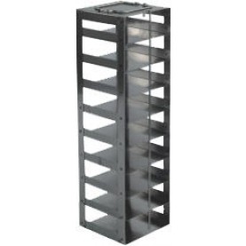 Argos Technologies Mini Vertical Rack for 2" Cryoboxes, Holds 9 Boxes, Stainless Steel (1 Rack)