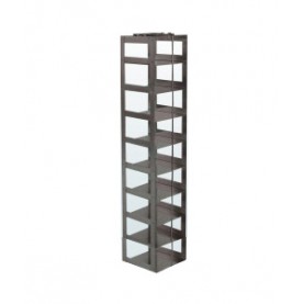 Argos Technologies Mini Vertical Rack for 3" Cryoboxes, Holds 9 Boxes, Stainless Steel (1 Rack)
