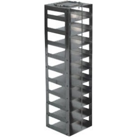 Argos Technologies Mini Vertical Rack for 2" Cryoboxes, Holds 10 Boxes, Stainless Steel (1 Rack)