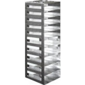 Argos Technologies Mini Spring Clip Rack for 2" Cryoboxes, Holds 10 Boxes, Stainless Steel (1 Rack)