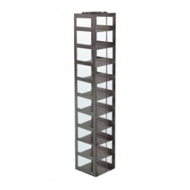 Argos Technologies Mini Vertical Rack for 3" Cryoboxes, Holds 10 Boxes, Stainless Steel (1 Rack)