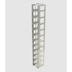 Argos Technologies Mini Spring Clip Rack for 2" Cryoboxes, Holds 11 Boxes, Stainless Steel (1 Rack)