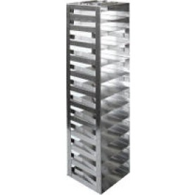 Argos Technologies Mini Spring Clip Rack for 2" Cryoboxes, Holds 12 Boxes, Stainless Steel (1 Rack)