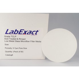 TCLP-4 LabExact Acid Treated Glass Microfiber Filter Membrane, 12.5 cm, Binderless (50/Pack)