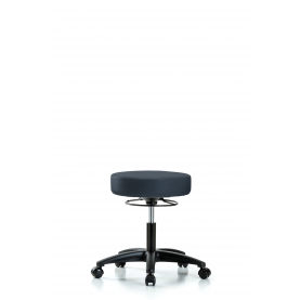 VDHSO-RG-RC ECom Vinyl Office Stool for Desk Height, No Foot Ring, Casters, No Seat Tilt, No Arms