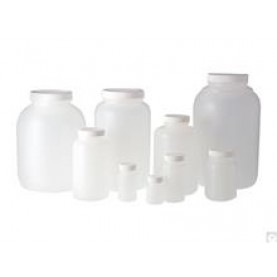 Qorpak PLA-03318 Round Wide Mouth Bottle, 400 mL,  HDPE, No Cap (Case of 192 )