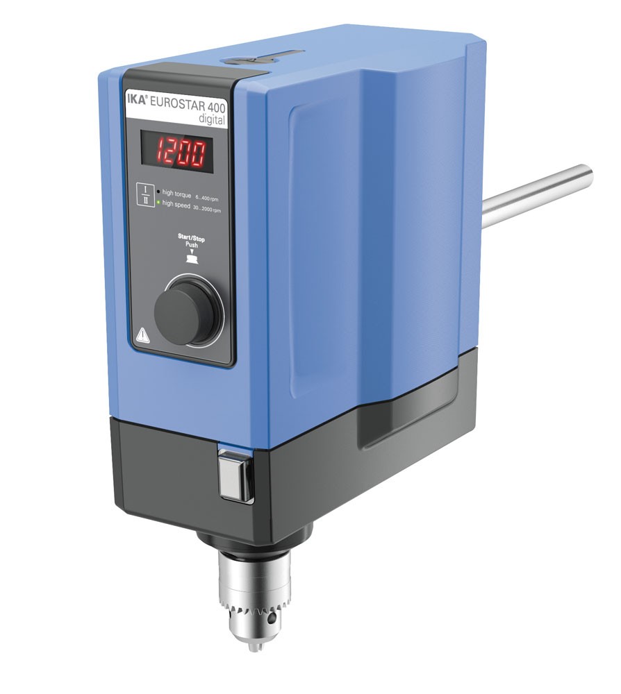 IKA EUROSTAR 400  Overhead Stirrer, 6 - 2000 RPM, 150 L, Digital Control, Digital Display, 25000750