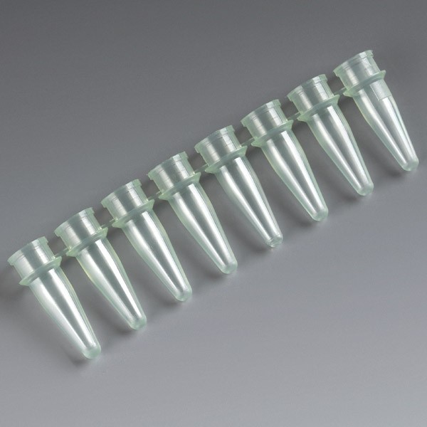 Globe Scientific 0.2 mL 8-Tube Strip, Green