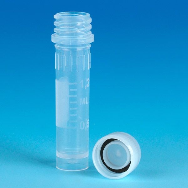 Globe Scientific 2.0 mL Screw-Cap Microcentrifuge Tube, Natural, Sterile, With O-Ring