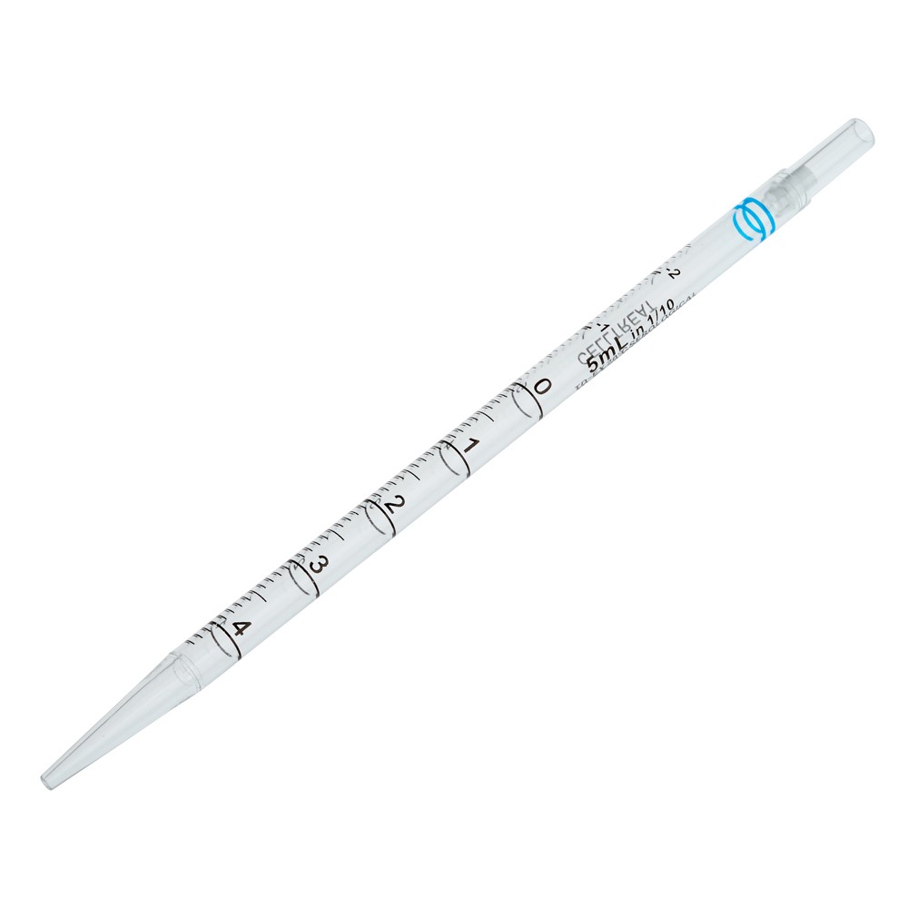 CELLTREAT 5 mL Serological Pipette, Short, Sterile, Individually Wrapped (Paper/Plastic) (Case of 200)