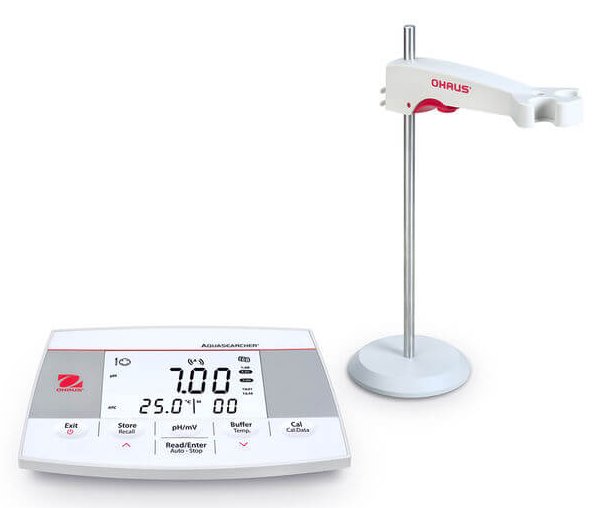 Ohaus AQUASEARCHER™ AB23PH-B BENCH METER, 30589820 Includes Stand and Electrode Holder, Electrode Not Included