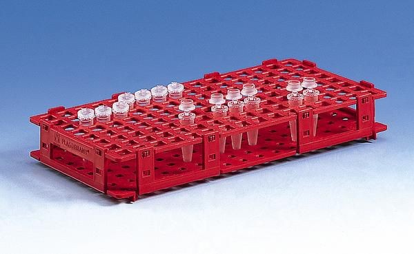 BrandTech 4341001 84-Well Cryogenic Tube Rack, Fits 13mm Diameter Tubes, Blue