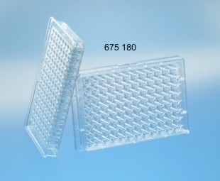 Greiner-Bio CELLSTAR 96 Well Cell Culture Microplate with Lid, TC Treated, Clear (8 per Pack/ 32 per Case)