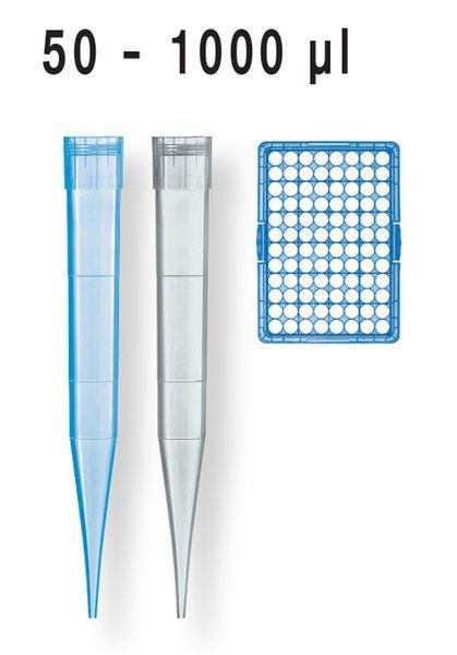 BrandTech 732212 50-1000µL Tips, 480 Tips, Racked