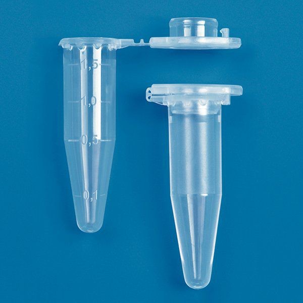 BrandTech 780540 1.5 mL Microcentrifuge Tubes, Clear, With Locking Snap-Cap