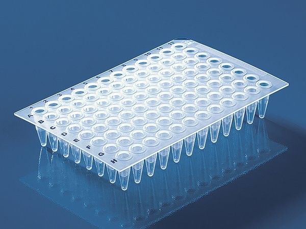 BrandTech 781368 96 Well PCR Microplate, Clear, No Skirt