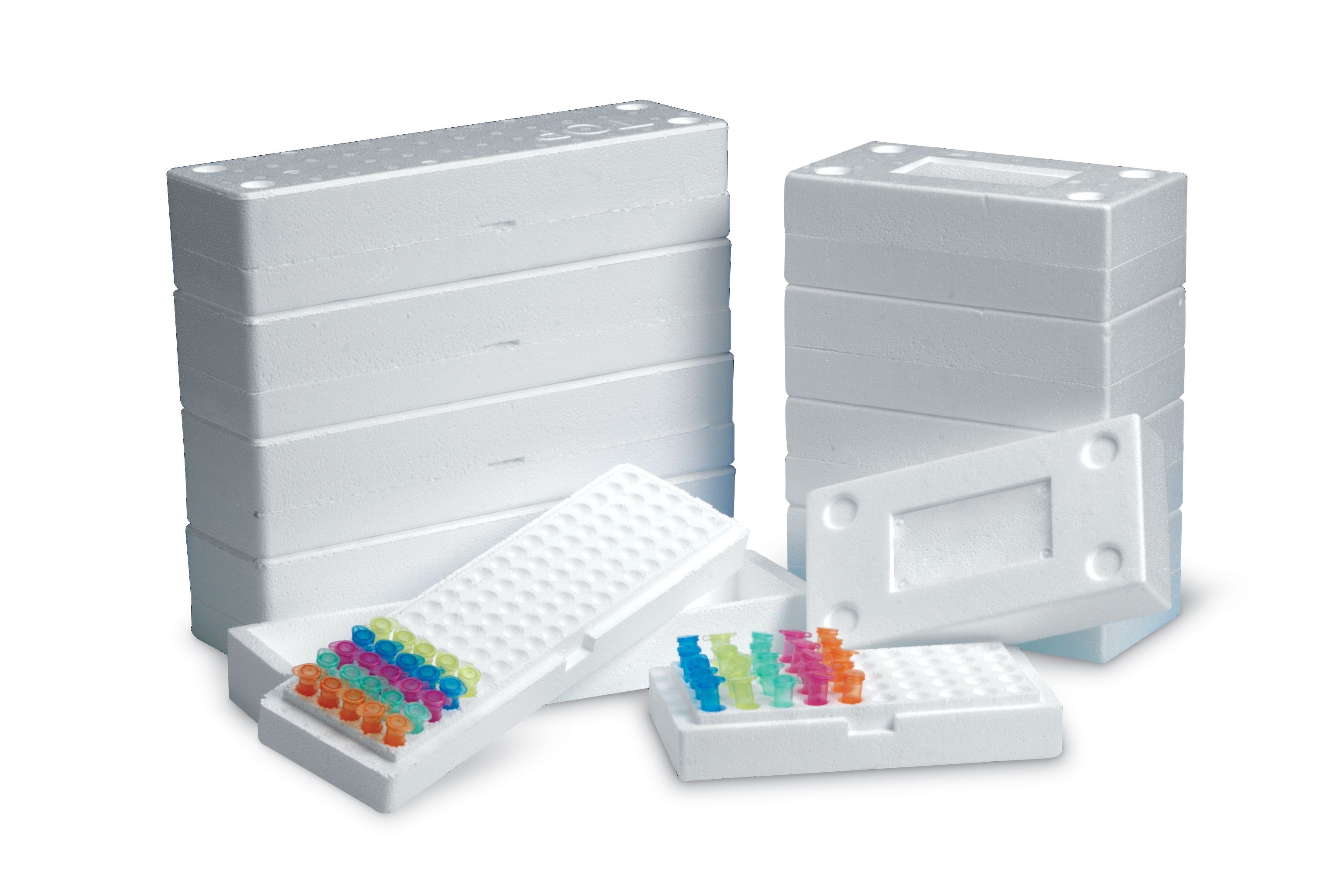 Heathrow Scientific Foam Tube Rack, 100-Well, Fits 1.5 and 2.0mL Tube, White(discontinued)