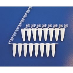 COMBO Sapphire RT PCR 0.2ml strip tubes, standard profile, white,  strip caps in same box