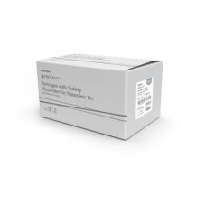 McKesson 102-SNT1C2705S3 Safety Tuberculin Syringe with Needle McKesson Prevent® 1 mL 1/2 Inch 27 Gauge Hinged Safety Needle Regular Wall (4 BX/CS)