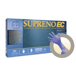 Ansell SEC-375-L Exam Gloves, Nitrile Extended Cuff, PF, Latex-Free, Textured Fingers, Blue, Large, 50/bx; 10 bx/cs (80 cs/plt) (US Only)