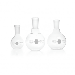 25055-300 KIMBLE KIMAX Flat Bottom, Short Neck, Boiling Flask, 300mL