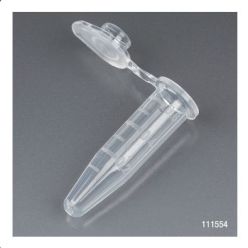 Microcentrifuge Tube 111554, 2.0mL, PP, Attached Snap Cap, Graduated, NATURAL, Certified: Rnase, Dnase and Pryogen Free, 500/Stand Up Zip Lock Bag