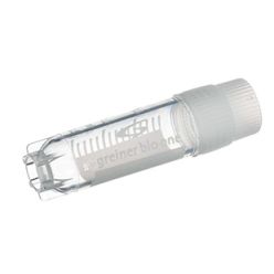 Greiner Bio-One 126263-TRI 2 mL Cryo.s Tube, PP, Sterile, External Thread Natural Cap, ID Field, Starfoot Base, Round Bottom, Triple Packed (Test Tubes)