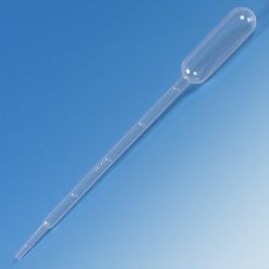 Globe Scientific 5.0 mL Large Bulb Transfer Pipettes, Graduated, Sterile, Box of 100