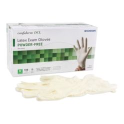 McKesson 14-316 Exam Glove McKesson Confiderm® Medium 100 per Box NonSterile Latex Standard Cuff Length Smooth Ivory Not Rated (10 BX/CS)