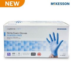 McKesson 14-6N30C Exam Glove McKesson Confiderm® 2.8 C X-Large 250 per Box NonSterile Nitrile Standard Cuff Length Textured Fingertips Ocean Blue Chemo Tested / Fentanyl Tested (10 BX/CS)