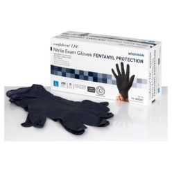 McKesson 14-6N56C Exam Glove McKesson Confiderm® LDC Large 250 per Box NonSterile Nitrile Standard Cuff Length Fully Textured Black Chemo Tested / Fentanyl Tested (10 BX/CS)