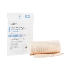 McKesson 16-1033-4-STR Elastic Bandage McKesson 4 Inch X 5 Yard Single Hook and Loop Closure Tan Sterile Standard Compression (36 EA/CS)
