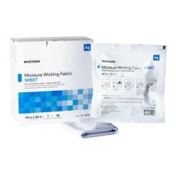 McKesson 16-1036S Silver Moisture Wicking Fabric McKesson 10 X 36 Inch Rectangle NonSterile (6 BX/CS)