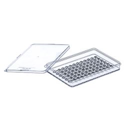72 well HLA (Terasaki) Plate, PS, TC Treated, Recessed Lid Design, w/1 Lid per 10 Plates, Clear
