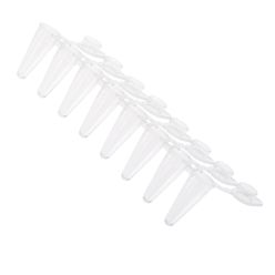 CellTreat 230464 PCR 8-Strip Tubes, 0.1mL, Attached Flat Caps, Clear, Non-sterile (120/Case)