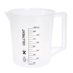 CellTreat 230524 1000mL Graduated Beaker With Handle, Polypropylene, Non-sterile (6/Case)
