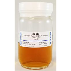 26-653, Tryptic Soy Broth w 2% Tween, Broth, 90 ml, Culture Media, Moltox