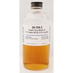 26-705.3, TSB w/0.3% Lecithin & 7% Tween, Broth, 300 ml, Culture Media, Moltox