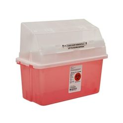 Sharps Container, 2 Gal, Translucent Red, 17½"H x 6"D x 17"W, 12/cs (12 cs/plt) (Continental US Only)