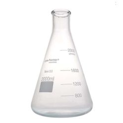 Cole-Parmer Essentials 34502-63 Erlenmeyer Flask, Glass, 2000 mL; 1/PK