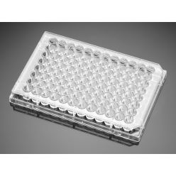 Corning 354689 Corning® BioCoat® Gelatin 96-well Clear Flat Bottom Microplate, with Lid, 5/Case
