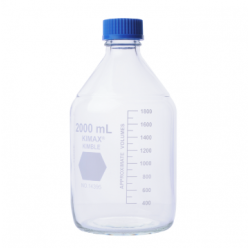 KIMBLE 14395-2000 GL45 Media Bottles, With Cap, 2000 mL