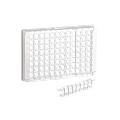 96W C8 Single-break MICROLON® 600 Strip Plate, PS, High Binding, 1x8 Break-Apart C-Bottom (Flat w/curved edge) Strips, Clear Wells