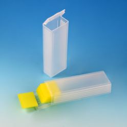 513062B Globe Flip Top Lid Slide Mailer, for 5 slides, Polypropylene, Blue