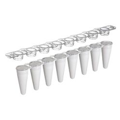 COMBO Sapphire RT PCR 0.2ml strip tubes, low profile, white, strip caps in same box