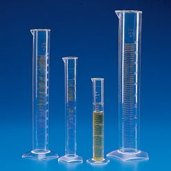 601575-1 Globe Scientific Graduated Cylinder, 500 mL, PMP (TPX), Class B, 361 mm Height, Hexagonal Base, Molded Graduations (Pack of 1)